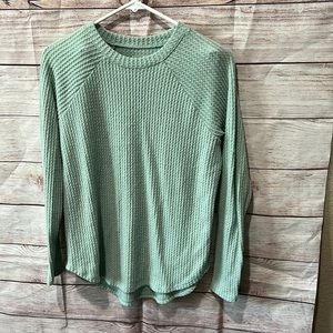 American Eagle size xs long sleeve mint green pajama top